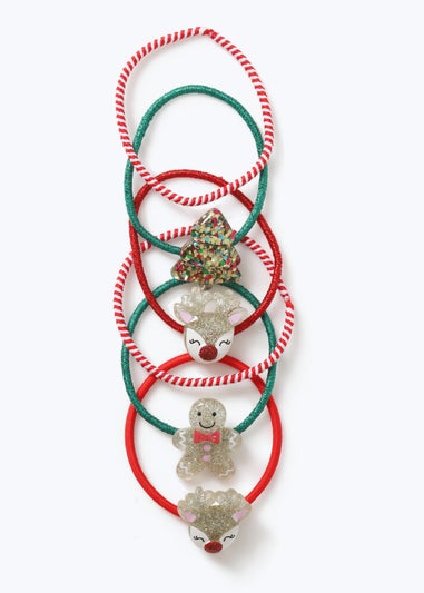 Muse Red & Green Christmas Novelty Hair Bobbles