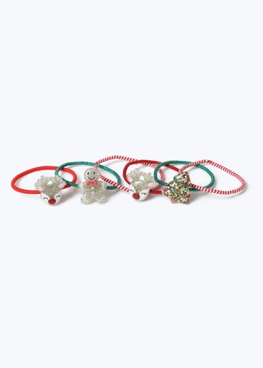Muse Red & Green Christmas Novelty Hair Bobbles