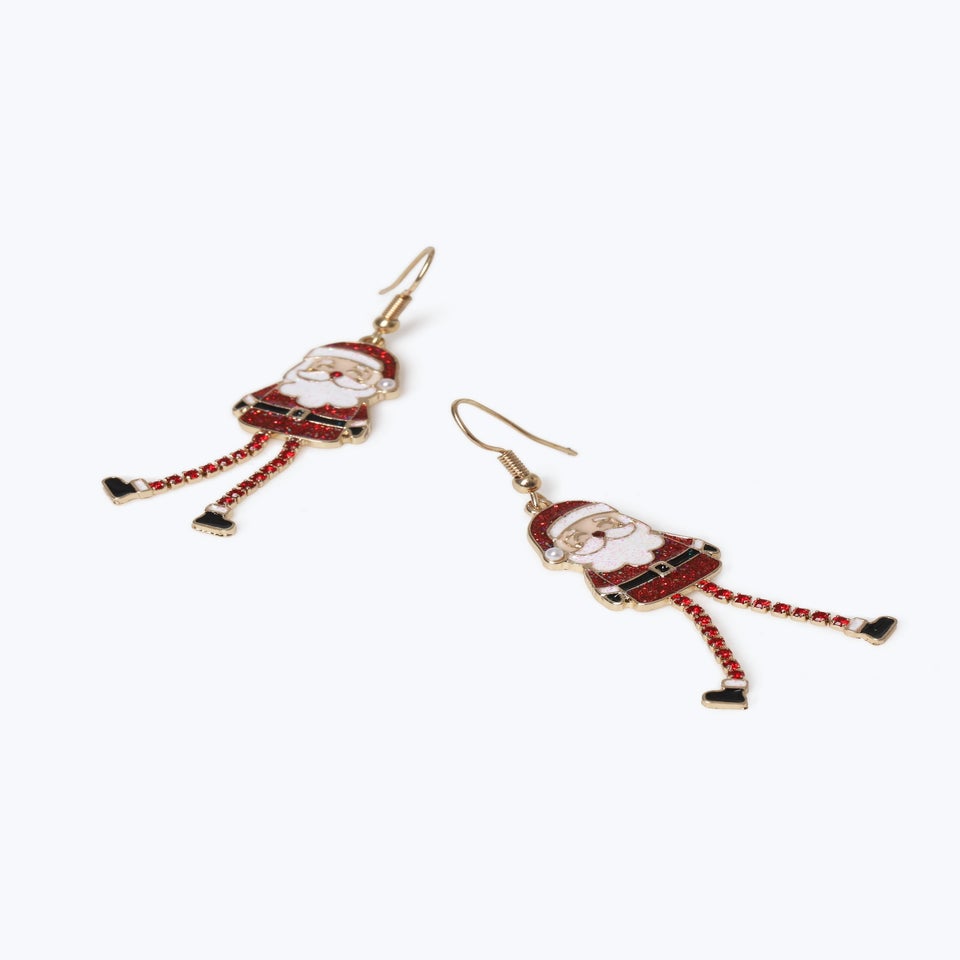 Muse Red Christmas Cupchain Santa Drop Earrings