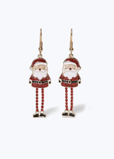 Muse Red Christmas Cupchain Santa Drop Earrings