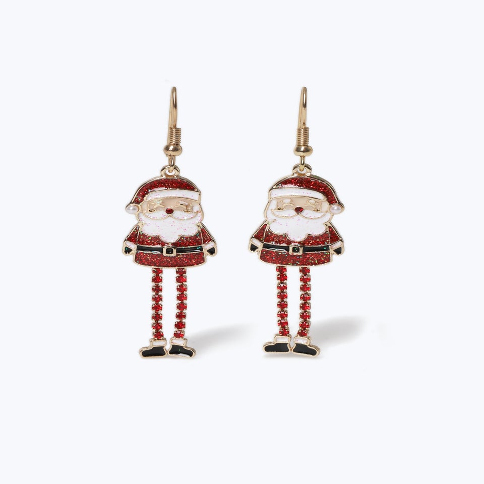 Muse Red Christmas Cupchain Santa Drop Earrings