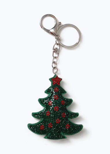 Muse Light Green Christmas Rhinestone Tree Keyring