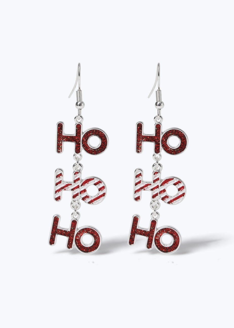 Muse Light Red Christmas HoHoHo Drop Earrings