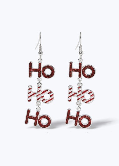 Muse Light Red Christmas HoHoHo Drop Earrings