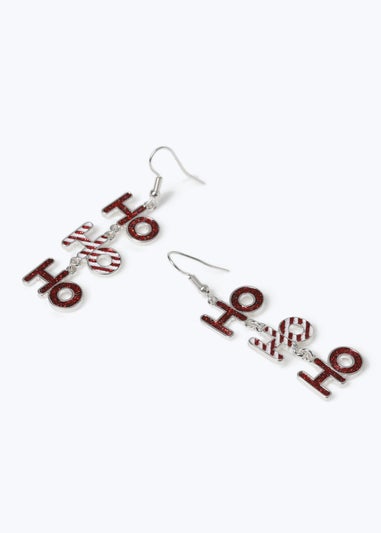 Muse Light Red Christmas HoHoHo Drop Earrings
