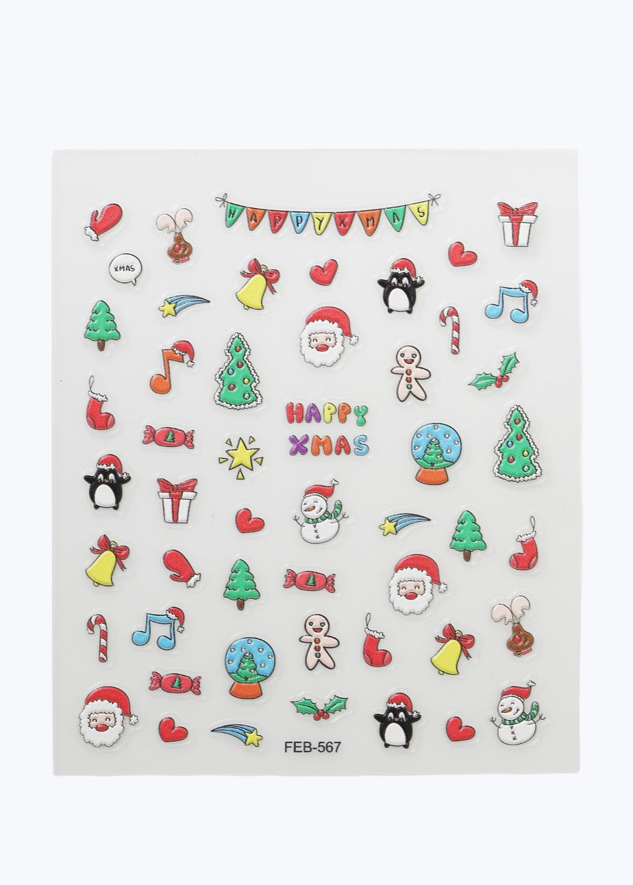 Muse Multi Pack Multi Colour Christmas Nail Stickers