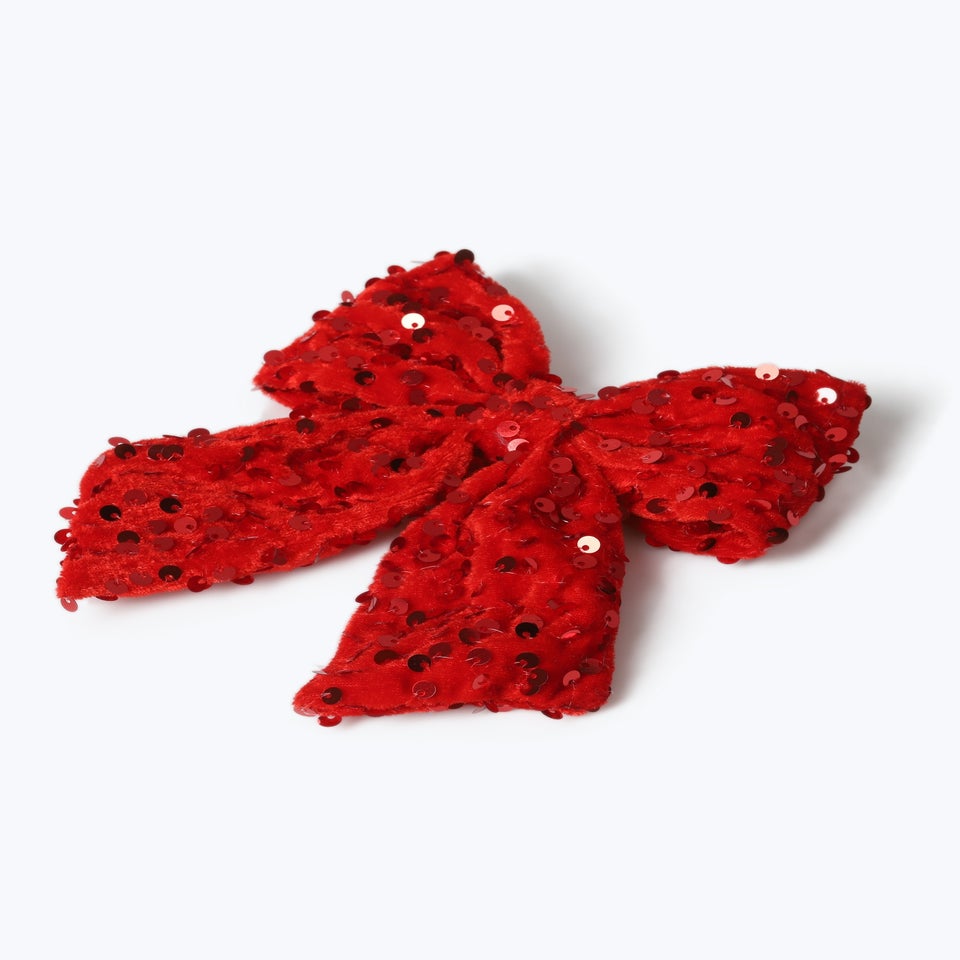 Muse Red Christmas Sequin Bow Hair Clip