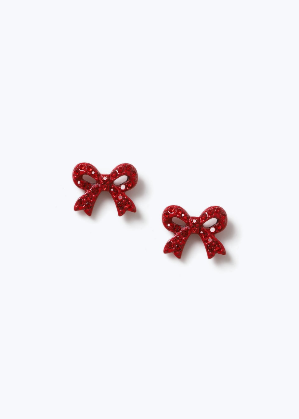 Muse Red Christmas Red Bow Stud Earring