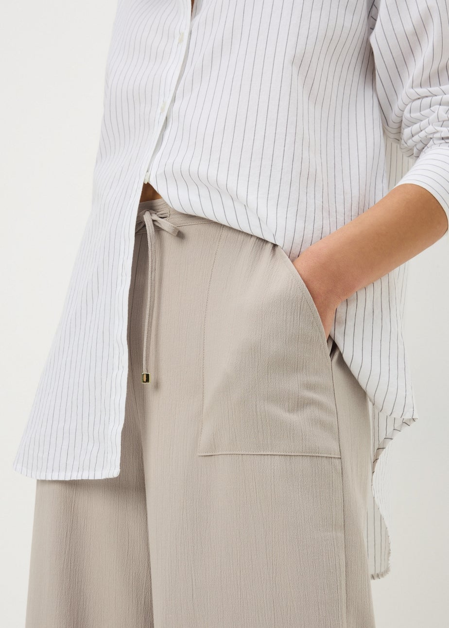 Taupe Full Length Clipper Trousers