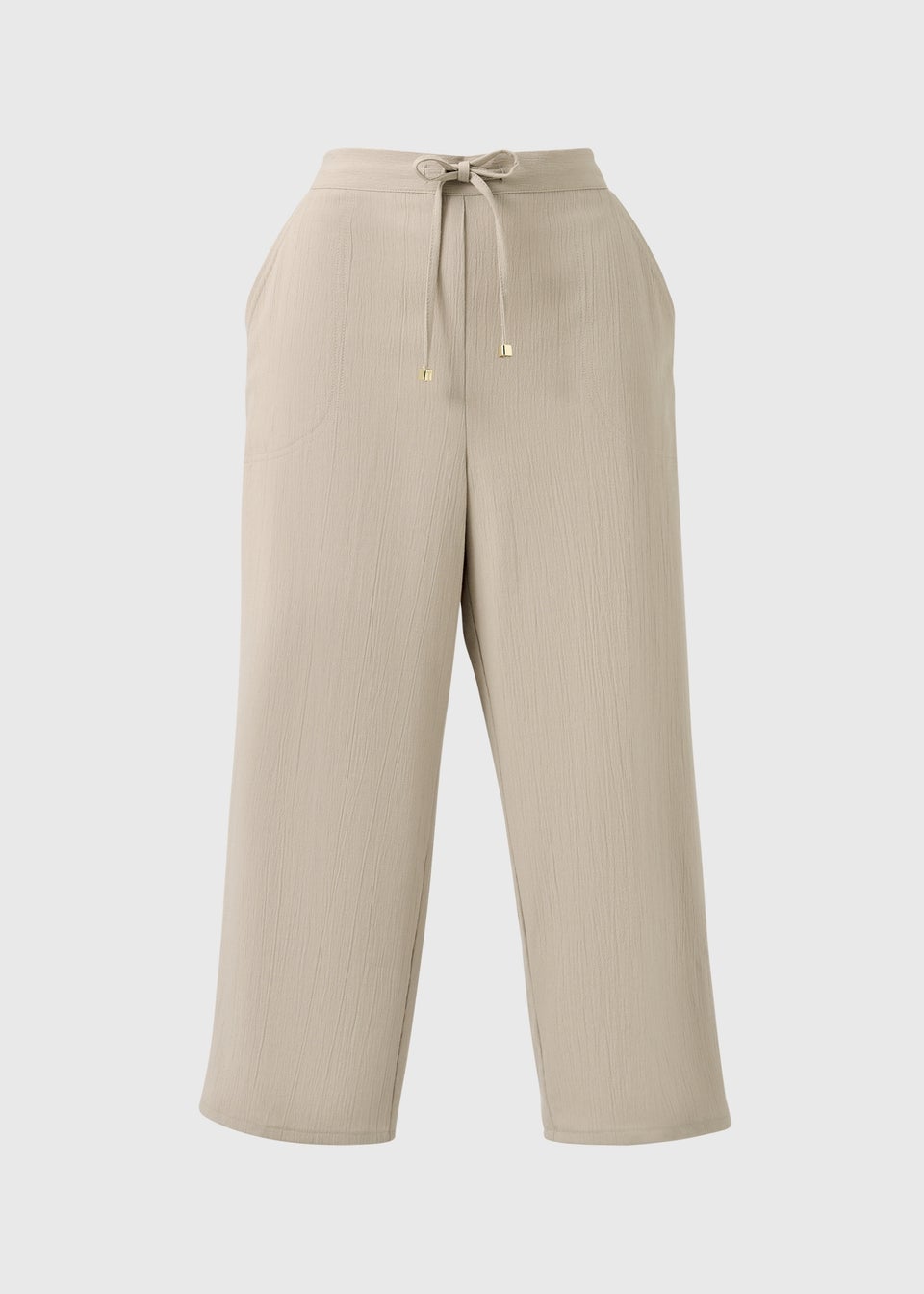 Taupe Cropped Clipper Trousers