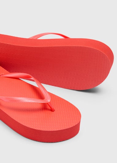 Orange Platform Flip Flops