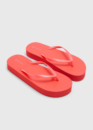 Orange Platform Flip Flops