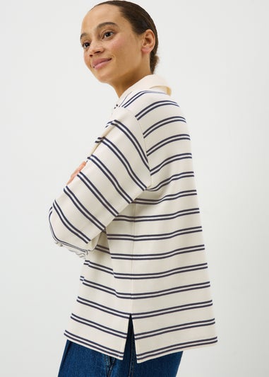 Cream Stripe Rugby Top