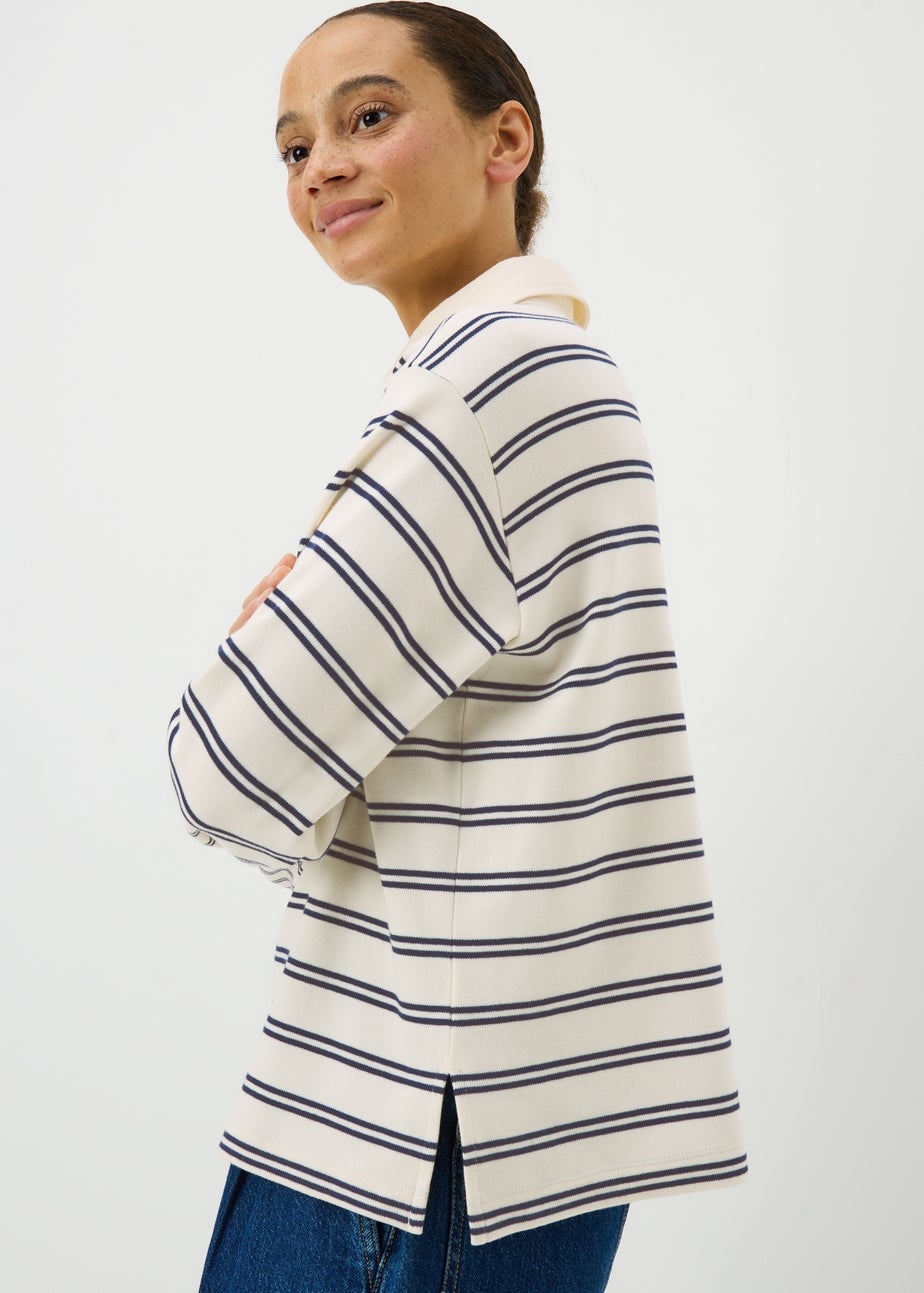 Cream Stripe Rugby Top
