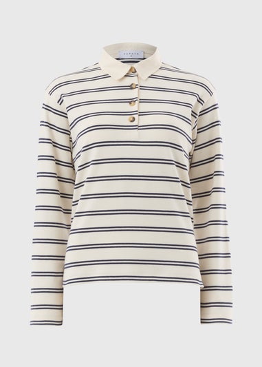 Cream Stripe Rugby Top