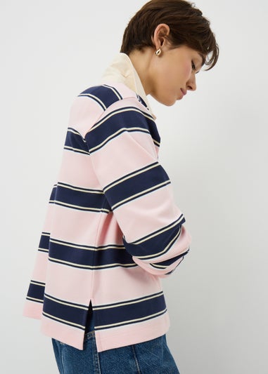 Pink Stripe Rugby Top