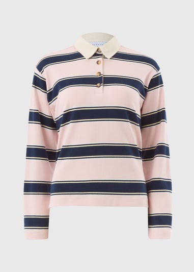 Pink Stripe Rugby Top