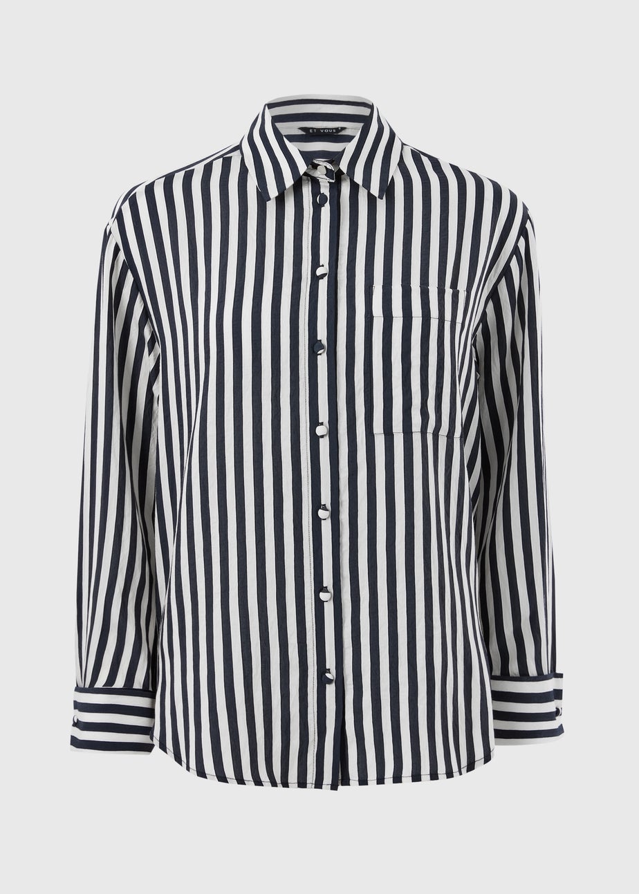 Et Vous Navy Stripe Shirt