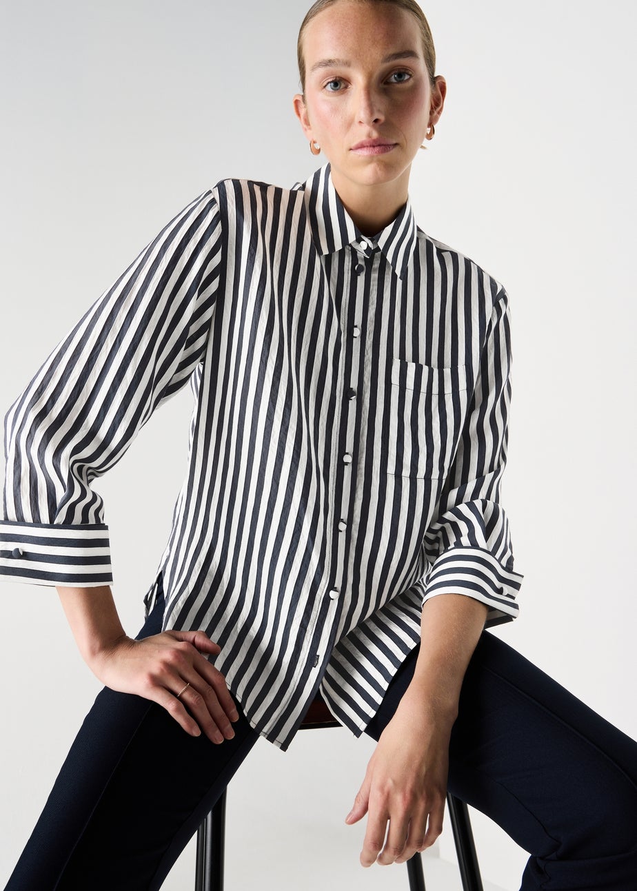 Et Vous Navy Stripe Shirt