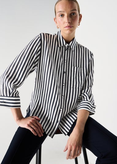 Et Vous Navy Stripe Shirt