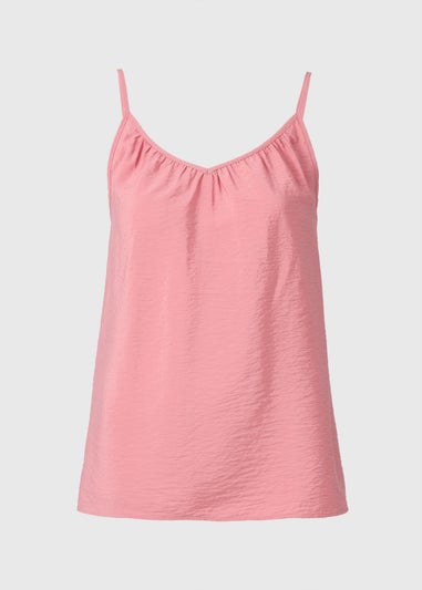 Pink Ruched Cami Top