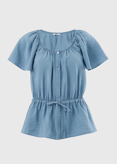 Blue Angel Sleeve Tie Waist Shirt