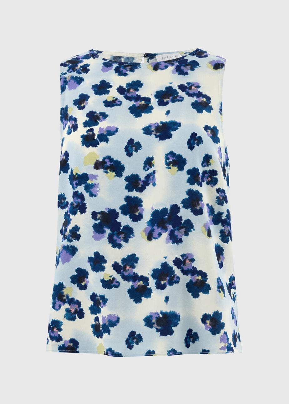 Purple Floral Vest Top