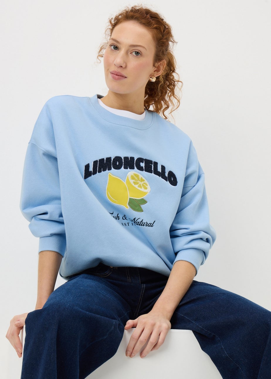 Blue Lemon Graphic Sweatshirt