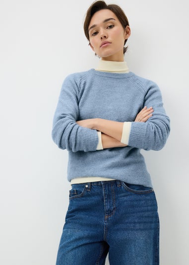 Blue Crew Neck Jumper