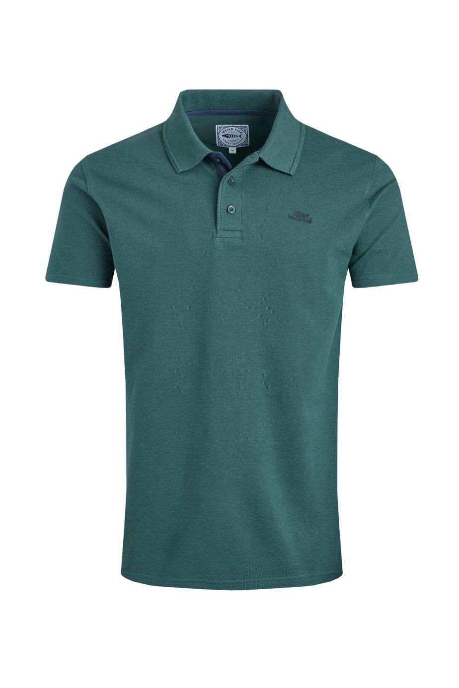 Weird Fish Forest Green Miles Pique Polo Shirt