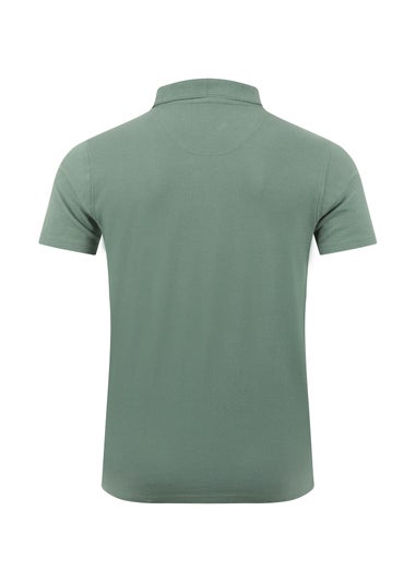 Weird Fish Army Green Miles Pique Polo Shirt