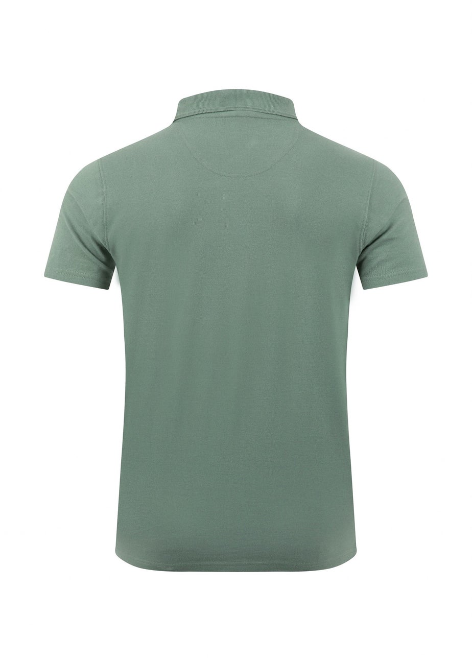 Weird Fish Army Green Miles Pique Polo Shirt