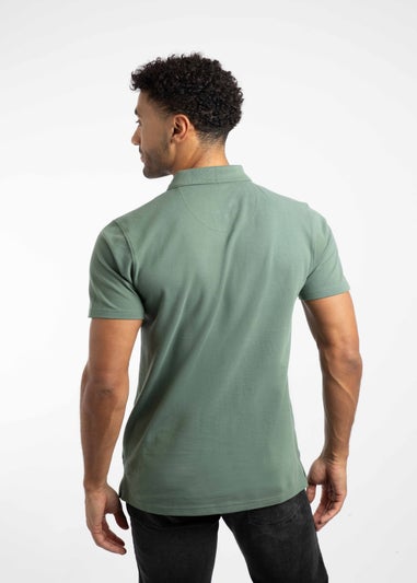 Weird Fish Army Green Miles Pique Polo Shirt