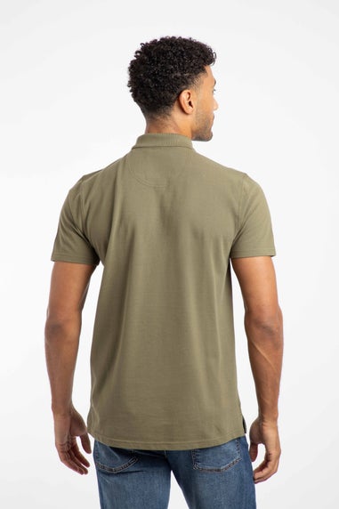 Weird Fish Burnt Olive Miles Pique Polo Shirt