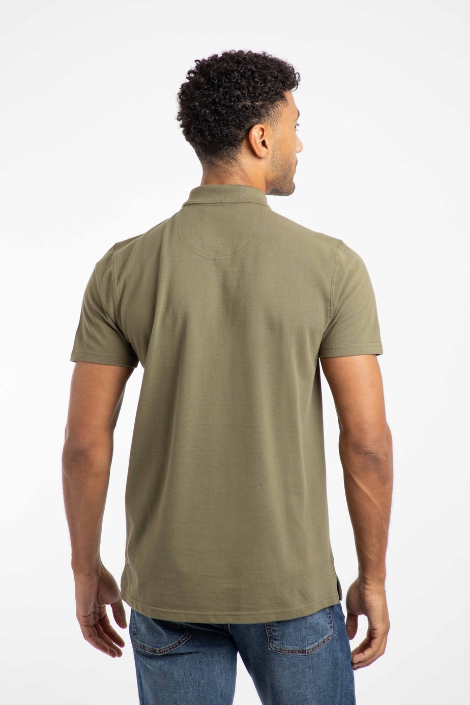 Weird Fish Burnt Olive Miles Pique Polo Shirt