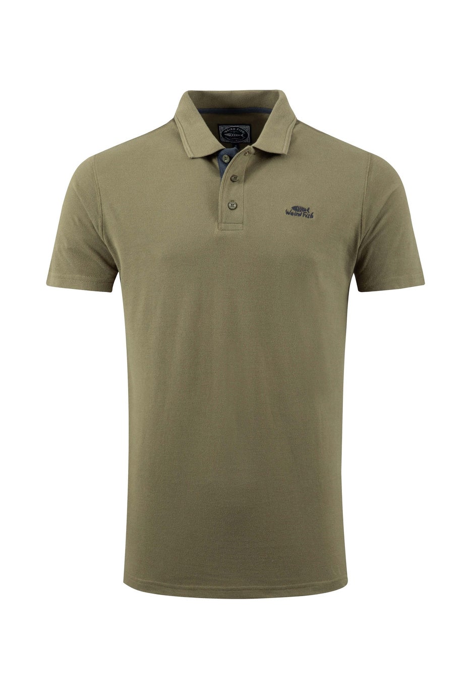 Weird Fish Burnt Olive Miles Pique Polo Shirt