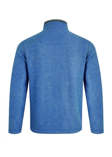 Weird Fish Blue Shires Full Zip Grid Fleece
