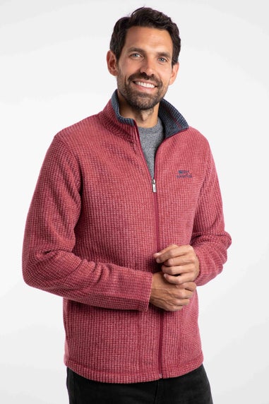 Weird Fish Rhubarb Shires Full Zip Grid Fleece