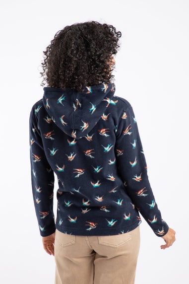 Weird Fish Nightshade Lana 1/4 Zip Printed Micro Fleece Hoodie