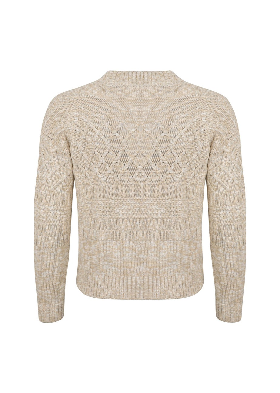 Weird Fish Chalk Amiens Mixed Stitch Cardigan