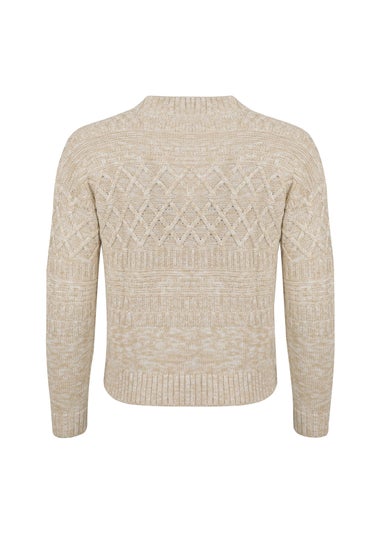 Weird Fish Chalk Amiens Mixed Stitch Cardigan