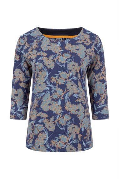 Weird Fish Moonlight Blue Pinto Printed Jersey T-Shirt