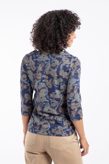 Weird Fish Moonlight Blue Pinto Printed Jersey T-Shirt