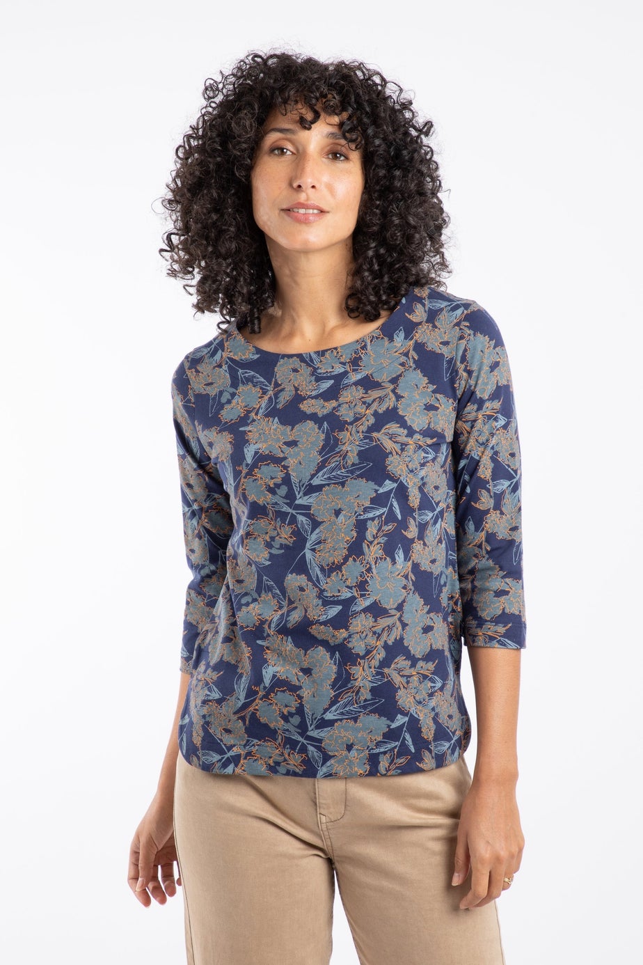 Weird Fish Moonlight Blue Pinto Printed Jersey T-Shirt