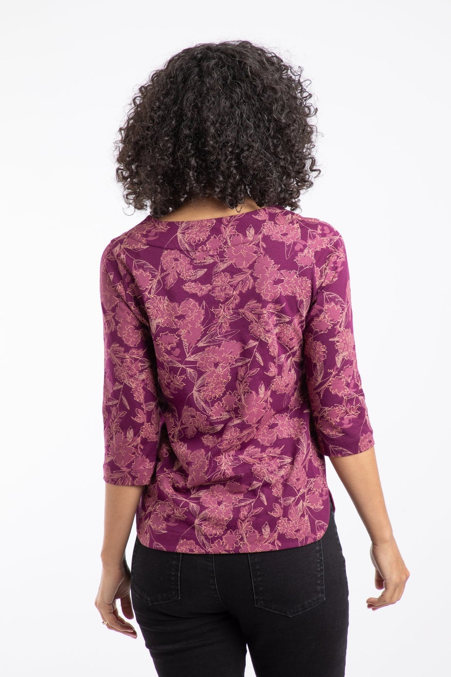 Weird Fish Plum Pinto Printed Jersey T-Shirt