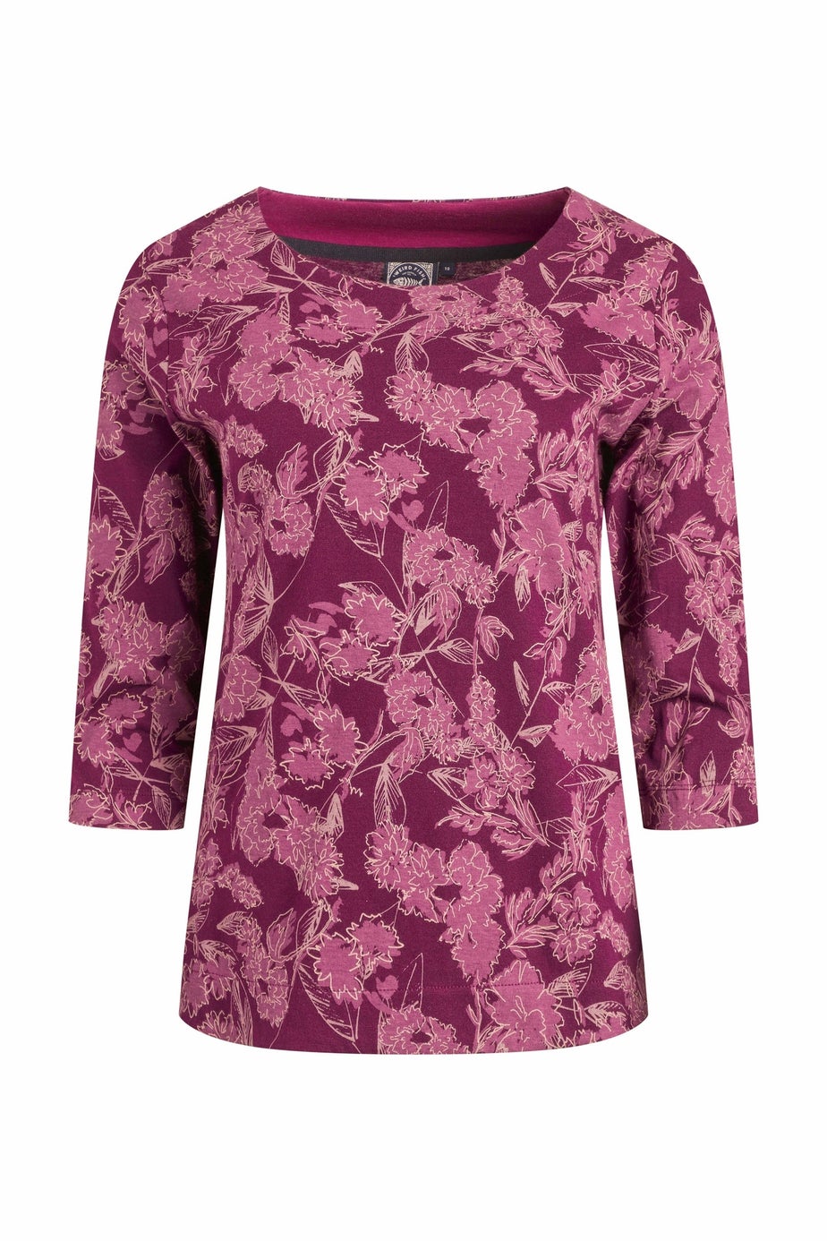 Weird Fish Plum Pinto Printed Jersey T-Shirt