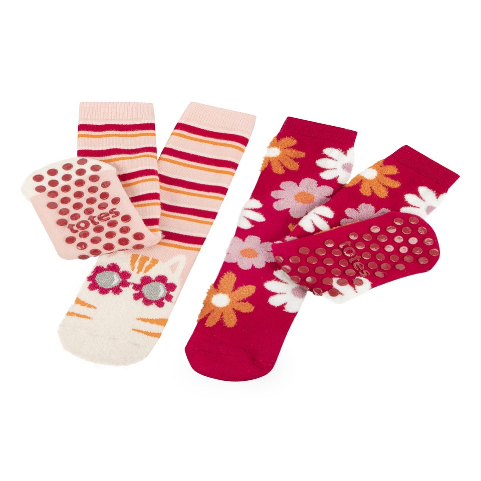 Totes Toasties Kids Multi Original Slipper-Sox 2 Pack