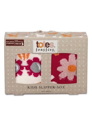 Totes Toasties Kids Multi Original Slipper-Sox 2 Pack