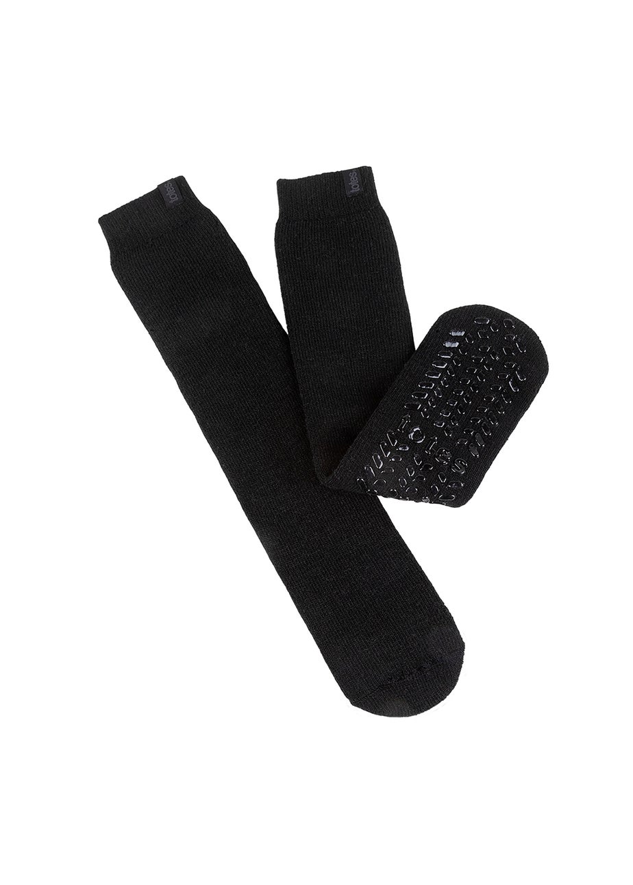 Totes Mens Black Thermal Original Slipper Sock