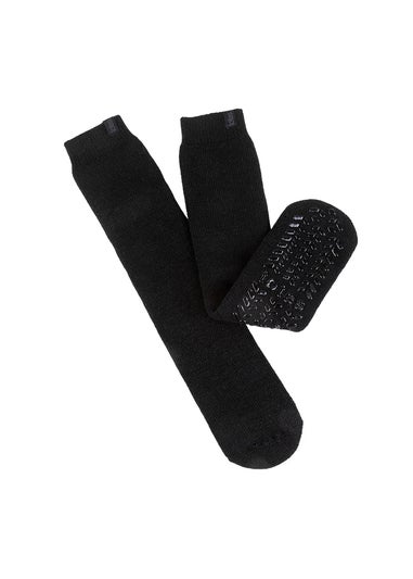 Totes Mens Black Thermal Original Slipper Sock